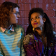 Mackenzie Davis (left) and Gugu Mbatha-Raw in “San Junipero” (Photo: David Dettmann/Netflix)